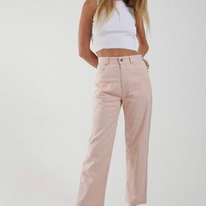Afends Hemp Washed Pink Denim Wide Leg Shelby Jeans Pants Size 30